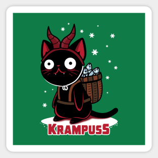 Krampuss Funny Cute Kawaii Christmas Krampus Cat Sticker